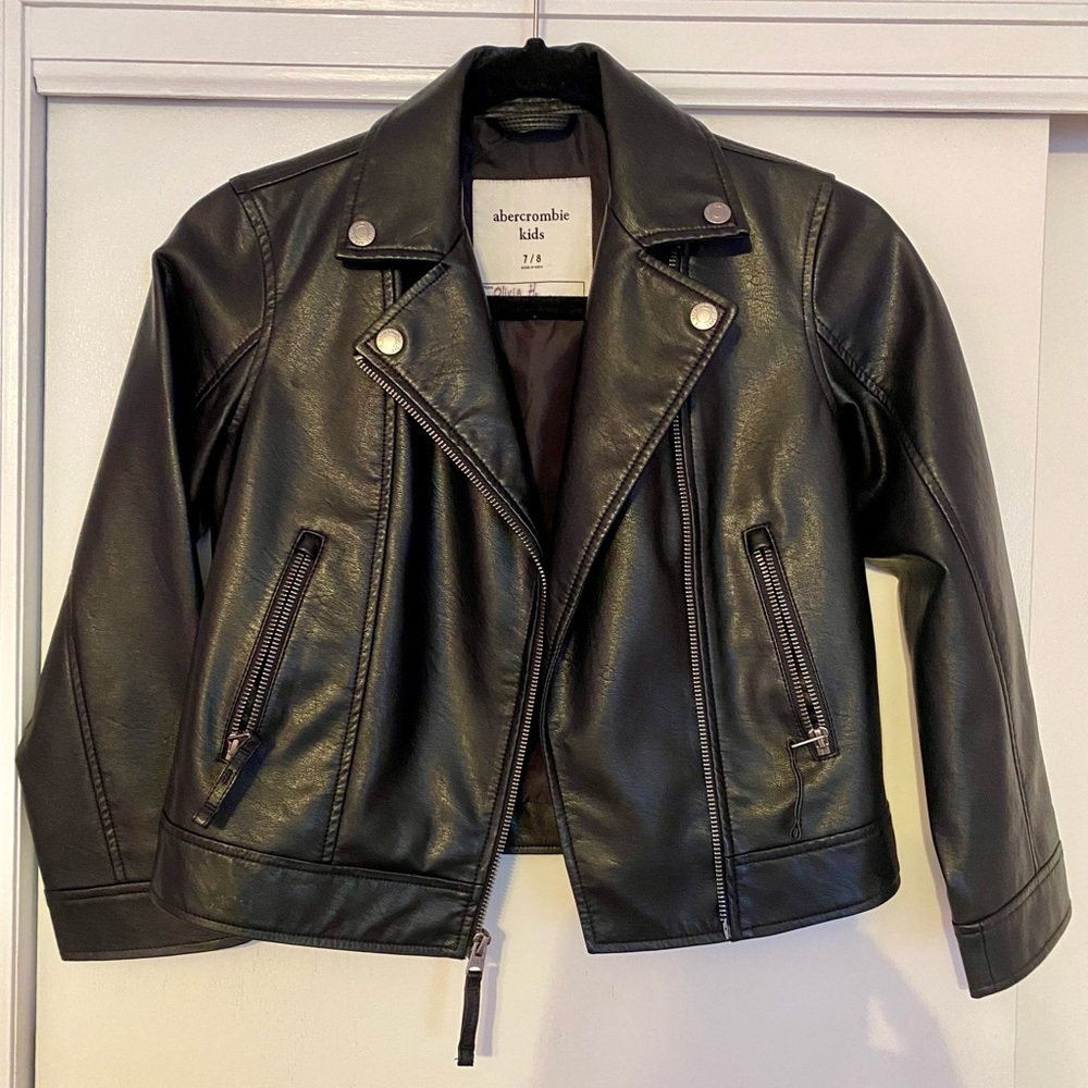 Abercrombie Kids Black Leather Jacket